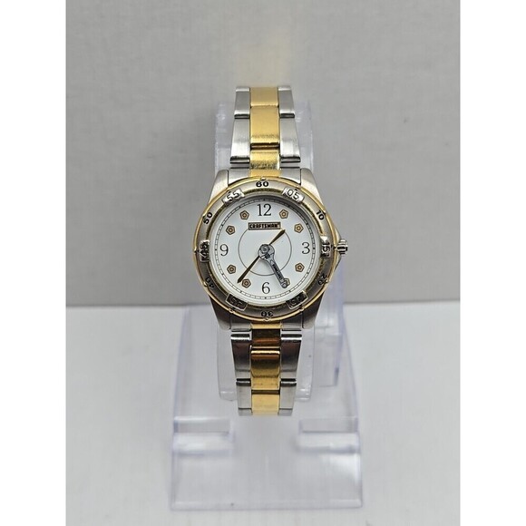 Relic Accessories - Craftsman By Relic Womens Two Tone Quartz Stainless Watch Wrench Hand White Dial